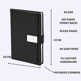 Cards Personalized Diary - BlackGiftana 