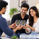 King & Queen Glass Set - Perfect Gift for Couples