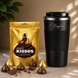 Personalized Travel Coffee Tumbler & Chocolate Gift Set
