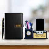 Personalized Diary, Pen, Desk Clock Gifts