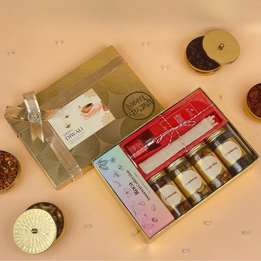 Festive Celebration Box - Chocolates, Dry Fruits & Reed Diffuser