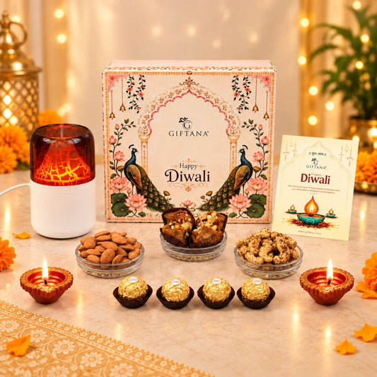 Magma Moments : Premium Diwali Gifts with Humidifier, Dry Fruits & Diyas