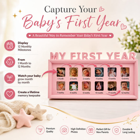 From Newborn to One - Baby’s First Year Photo Frame