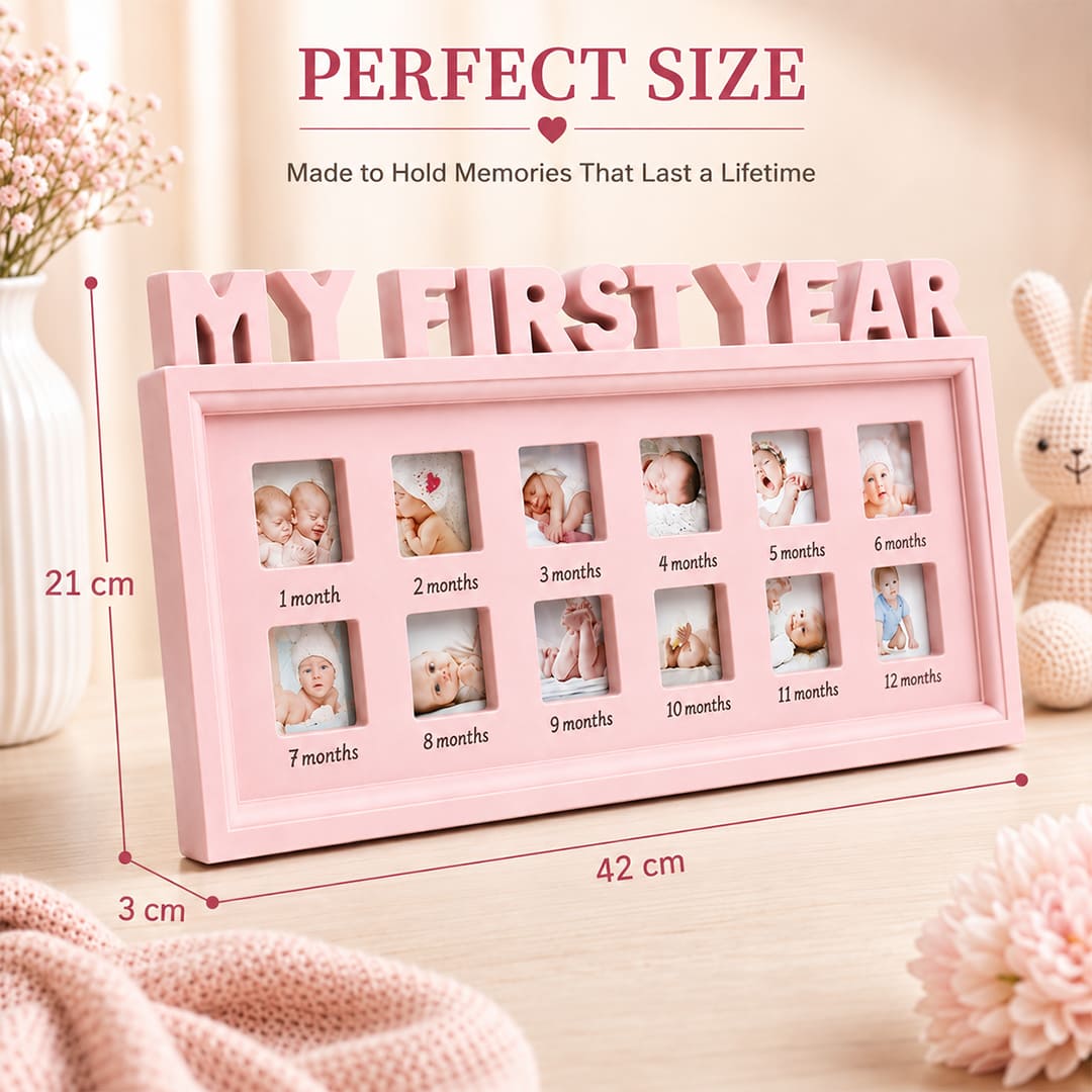From Newborn to One - Baby’s First Year Photo Frame