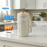 Name Engraved Smart Tumbler Mug Set with Round Coasters