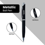 Engraved Metallic Ball pen - Silver BlackGiftana 