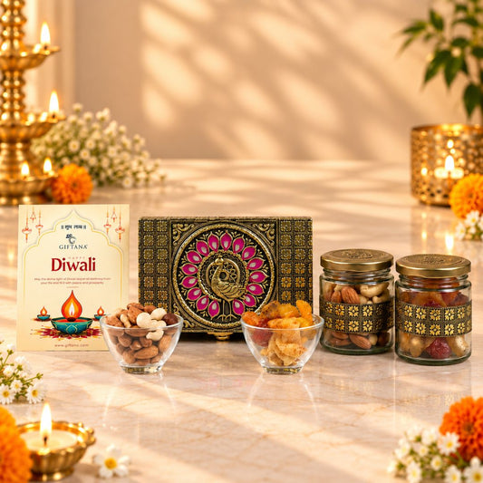 Peacock Jar 2 – Premium Dry Fruit Diwali Gift Hamper