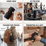 Personalized Borosilicate Glass Bottle 500ml with Bamboo Lid