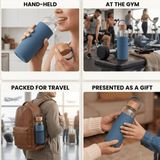 Personalized Borosilicate Glass Bottle 500ml with Bamboo Lid