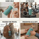Personalized Borosilicate Glass Bottle 500ml with Bamboo Lid