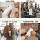 Personalized Borosilicate Glass Bottle 500ml with Bamboo Lid