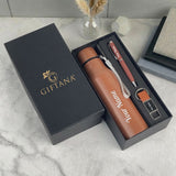 Personalized Bottle Pen Keychain Gift Set Premium Black Box