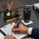 Personalized CA India Gift Combo with Pen Stand Tumbler
