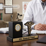 Doctor Professional Desk Decor Gift Set with Clock