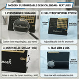 Personalized Lifetime Metal Desk Calendar by Giftana
