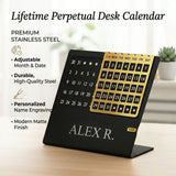 Personalized Lifetime Metal Desk Calendar by Giftana