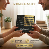 Personalized Lifetime Metal Desk Calendar by Giftana