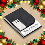 Personalized Card Holder Gifts for Christmas - Black