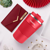 Personalized Gifts for Wife : Women’s Wallet & Tumbler - Maroon