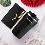 Personalized Gifts for Women : 2-in-1 Women's Wallet & Tumbler -Black