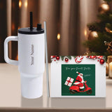 Personalized Insulated Tumbler Gift with Secret Santa Card