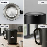 Custom Name Coffee Mug with Lid Modern Drinkware Gift