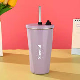 Personalized Durable Stainless Steel Thermal Mug - Purple