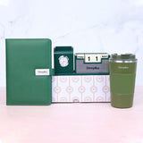 Diary,tumbler,desk clock - green - giftana