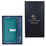 Personalized Handy Notebook Diary and Pen - Green