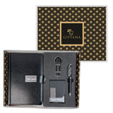 Personalized Magnet Flap Diary Gift Set - Black