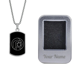 Virgo Zodiac Mens Fashion Jewellery Gift Rectangle Pendant NecklaceGiftana 