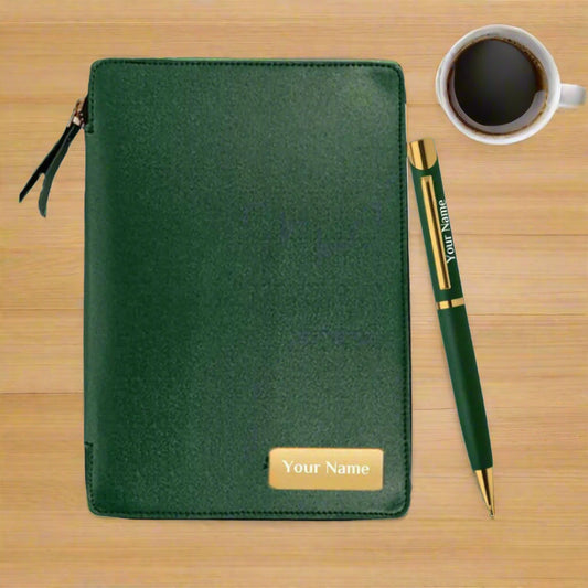 Personalized Zipper Diary & Pen : A Premium Personalized Gift - Giftana 