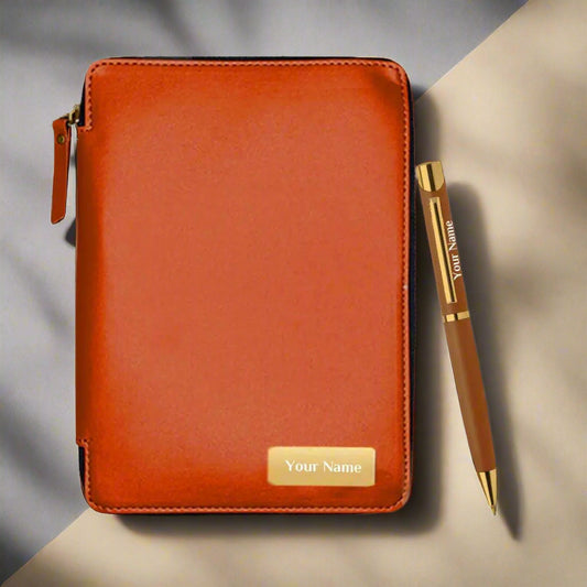 Personalized Zipper Diary & Pen : A Premium Personalized Gift - Giftana 
