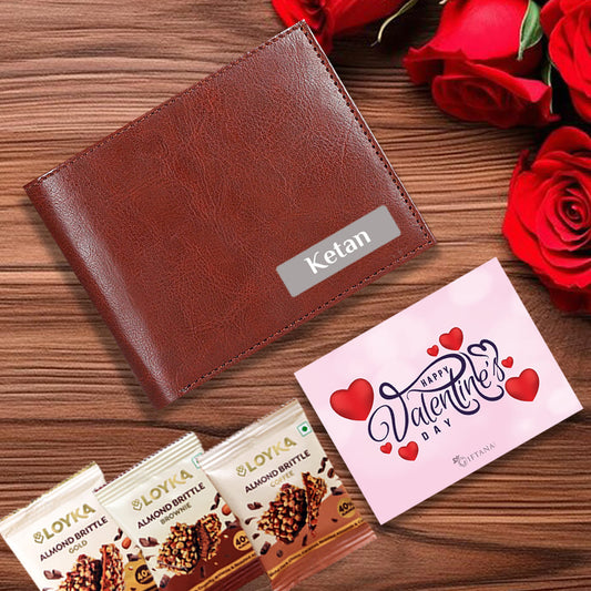 Valentine's Day Gift for Men : Wallet, Chocolates & Card - Giftana 