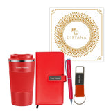 Personalized mini diary set - Red