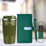 Personalized small diary green set