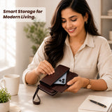 Premium Brown Leather Wallet Gifts for Women