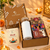 Premium Eco-Friendly Diwali Gift Hamper with Sipper, Baklawa & Almond Brittle