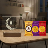 Premium Eid Gift Hamper with LED Lamp, Dates & Peri Peri Dry Fruits