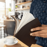 Premium Leather Notebook with Bookmark - A Classy & Useful Gift
