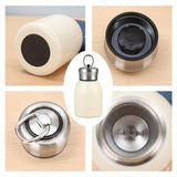 Premium 300ml Portable Steel Flask Bottle with Handle