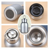 Premium 300ml Portable Steel Flask Bottle with Handle