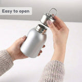 Premium 300ml Portable Steel Flask Bottle with Handle