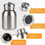 Premium 300ml Portable Steel Flask Bottle with Handle