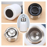 Premium 300ml Portable Steel Flask Bottle with Handle
