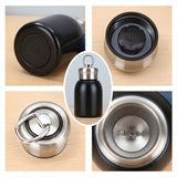 Premium 300ml Portable Steel Flask Bottle with Handle