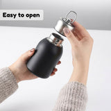 Premium 300ml Portable Steel Flask Bottle with Handle