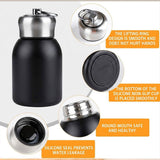 Premium 300ml Portable Steel Flask Bottle with Handle