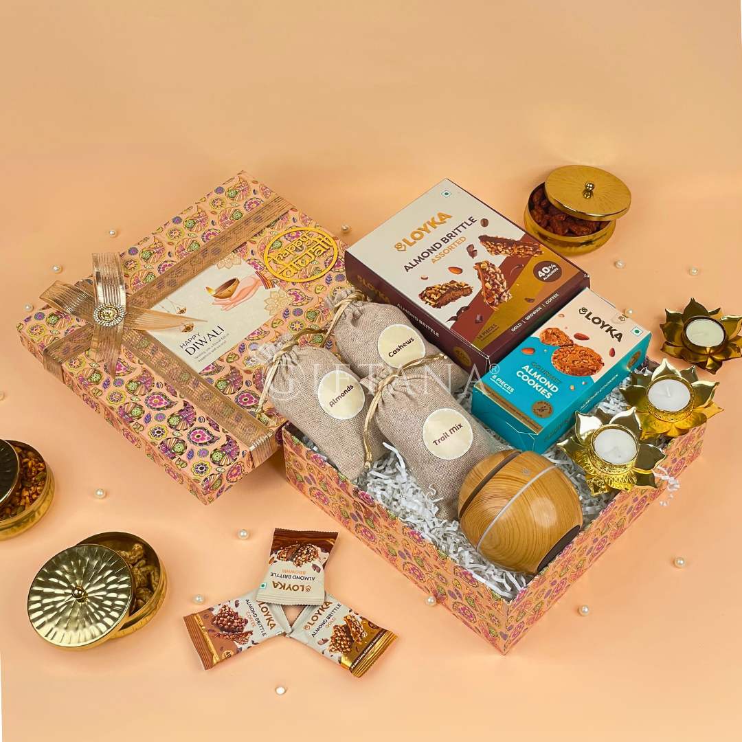 Premium Diwali Hamper with Wooden Humidifier & Sweets