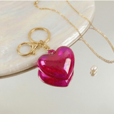 Red Heart Keychain Cute Key Ring for Bags and Accessories